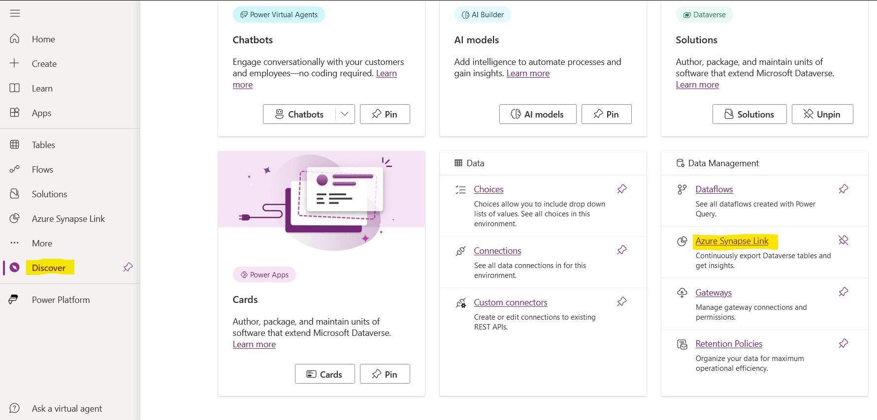 PowerApp Azure Synapse Link